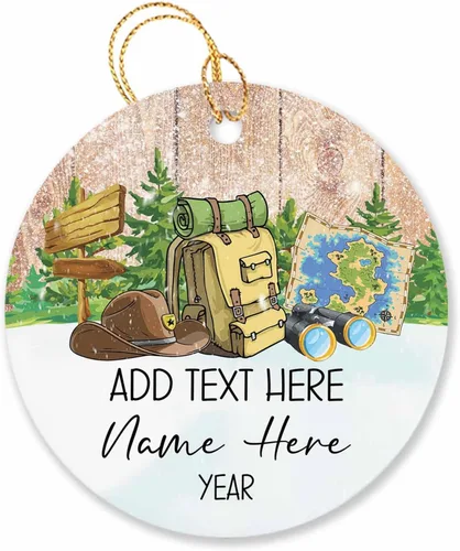 Miniatura 35 de Adorno de Navidad personalizado para artista, regalo de adorno de artista para árbol de Navidad, adorno de Navidad de pintor 2026, texto