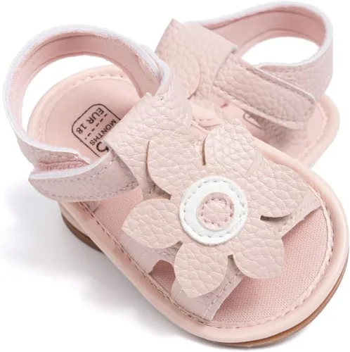 Miniatura 152 de Meckior Sandalias de verano con punta abierta y suave de piel sintética para bebés y niñas pequeñas