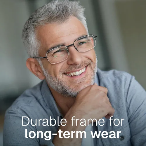 Miniatura 2 de NOVIVON 2.0 Gafas de Lectura de Metal para Hombre - Lentes Duraderos con Filtrado de Luz Azul - Visión Clara