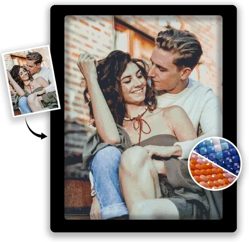 CICIKEN Pintura artística de diamantes personalizada, foto personalizada por kits de pintura de diamantes personalizados, manualidades, regalos,