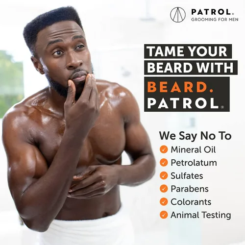 Miniatura 5 de Bump Patrol Beard Patrol - Bálsamo para barba para hombres, suavizante y domador de bigotes con aceite de argán, manteca de karité y cacao, suaviza