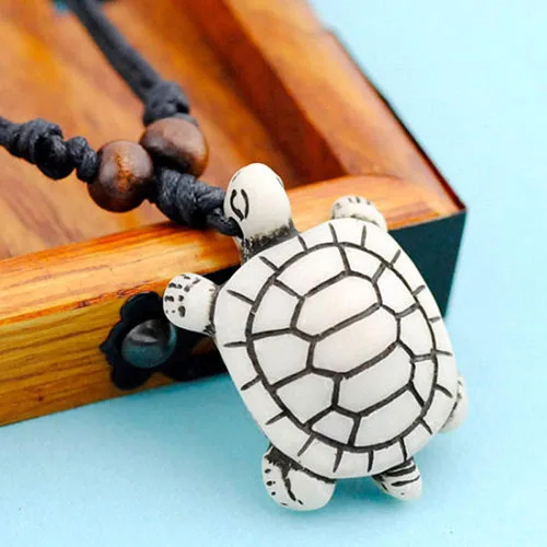 Miniatura 2 de Collar con colgante de tortuga marina hawaiana para mujeres y hombres, collar de surfista con cordón ajustable, Resina Resina Cuerda, no conocido