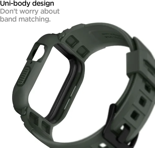 Miniatura 9 de Spigen for Apple Watch Band with Case, Rugged Armor Pro Compatible with Ultra 3/2/1 49mm, Series 11/10 46/42mm, 9/8/7 45/41mm, SE3/SE2/SE/6/5/4