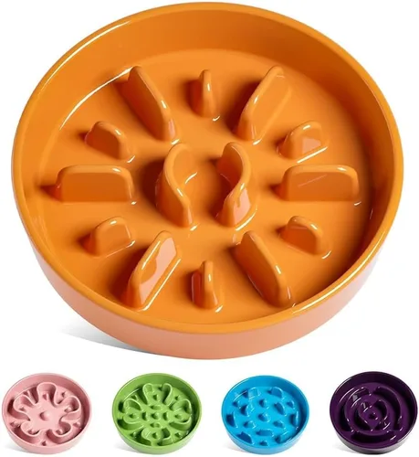 Miniatura 17 de LE TAUCI Cuencos para perros de cerámica de alimentación lenta, cuenco de alimentación lenta de 1.5 tazas para razas pequeñas y medianas, cuenco
