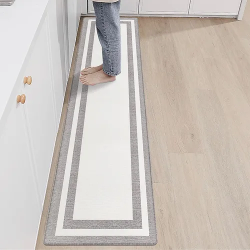 Miniatura 23 de Tapetes antifatiga para suelo de cocina, tapetes acolchados antifatiga de cocina de 17.3 x 27.5 pulgadas, impermeables, antideslizantes, de pie