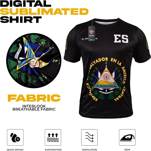 Miniatura 5 de Fury Camiseta de fútbol El Salvador - Camisa unisex blanca y negra para todos los salvadoreños
