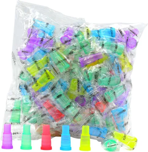 Miniatura 2 de 100 puntas desechables para cachimba, puntas de boca de shisha de plástico multicolor de grado alimenticio, boquillas de cachimba envueltas