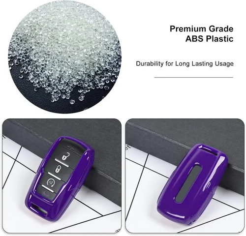 Miniatura 4 de RT-TCZ Funda para Llavero Estuche Cubierta Bolsa Porta Llaves Carcasa de Protección Accesorios para Dodge RAM 2018-2022, Morado