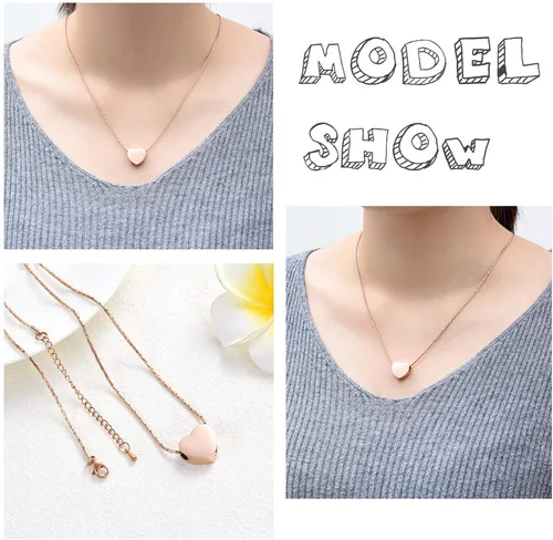 Miniatura 46 de constantlife Joyería de cremación para cenizas – Colgante de corazón conmemorativo collar de urna conmemorativa soporte para cenizas de acero