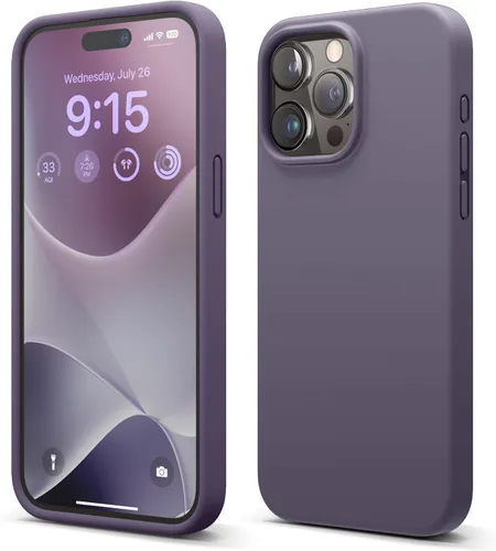 Miniatura 33 de elago Funda compatible con iPhone 15 Pro Max, de silicona líquida, funda protectora de cuerpo completo, a prueba de golpes, funda delgada
