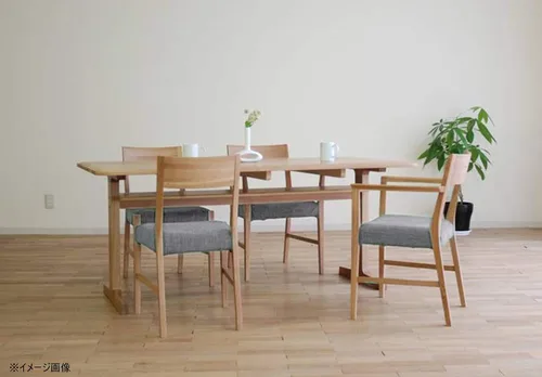 Miniatura 2 de Morita Interior Industries Neos 281643 Dining Chair, Natural/Anelka Beige, Width 22.4 x Depth 19.7 x Height 30.7 x Seat Height 16.9 inches