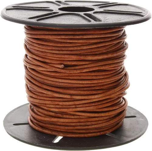 Miniatura 54 de The Beadsmith Cordón de cuero – Negro – Bobina de 0.039 in – 5 yardas/14.8 ft – Tanga de cuero indio ideal para trenzar, cuentas, collares, cordones