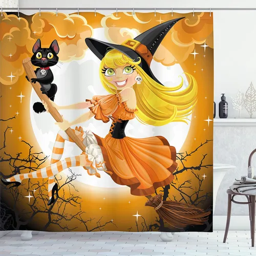 Miniatura 8 de Pingüino Shadow Fun cortina de ducha de tela con ganchos 69 x 70 pulgadas Azul pálido rosa pálido