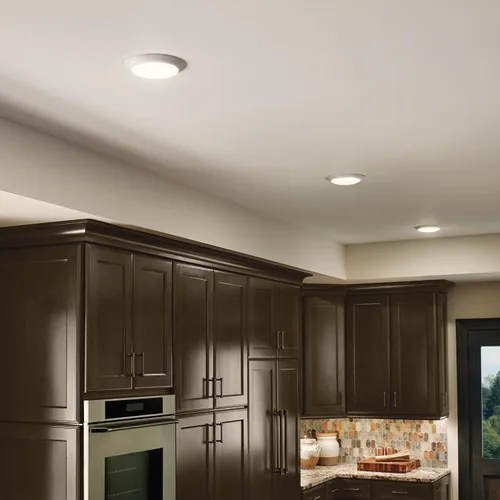 Miniatura 7 de Kichler Gen I Downlight LED, montaje empotrado al techo de 7.5", luz interior regulable, 2700K, (7.5" x 1.5"), blanco, 43846WHLED27