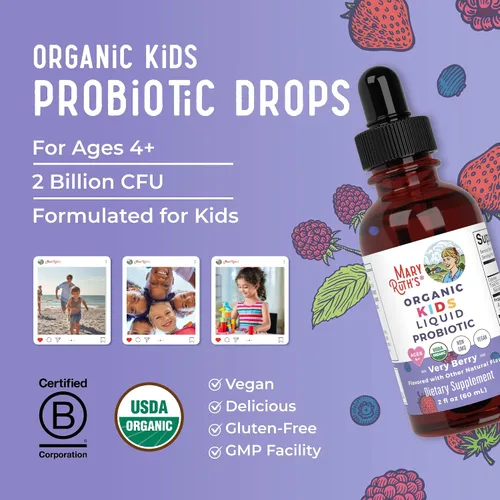 Miniatura 8 de MARYRUTH'S Organics Kids Very Berry Probiótico líquido 2 FZ