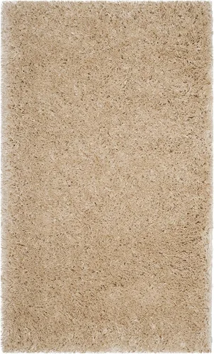 SAFAVIEH Polar Shag Collection - Alfombra decorativa, 2 x 3 pies, color beige claro, diseño glamoroso sólido, no desprende pelusa y de fácil