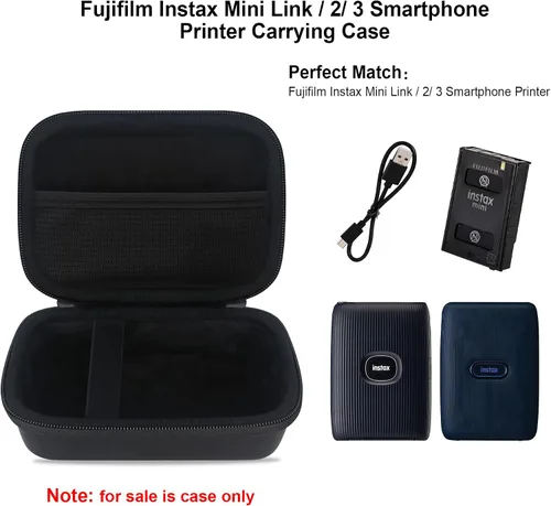 Miniatura 2 de Elonbo Estuche de transporte para Fujifilm Instax Mini Link 2 Impresora Smartphone Bundle 2025/Fujifilm INSTAX Mini Link 3 Impresora para Negro