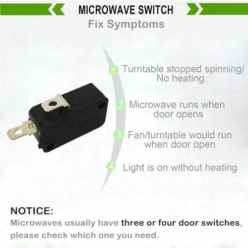 Miniatura 4 de LONYE 3B73362F SZM-V16-FA-63 Interruptor de puerta de microondas apto para horno microondas LG GE Samsung WB24X10047 SZM-V16-FD-63 PS3522738