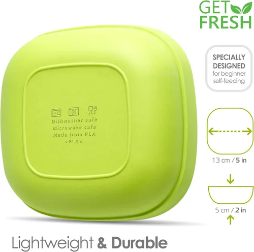 Miniatura 4 de GET FRESH Juego de cuencos para niños, paquete de 4 cuencos de cereales sin melamina para niños y niños pequeños, aptos para microondas, apilables
