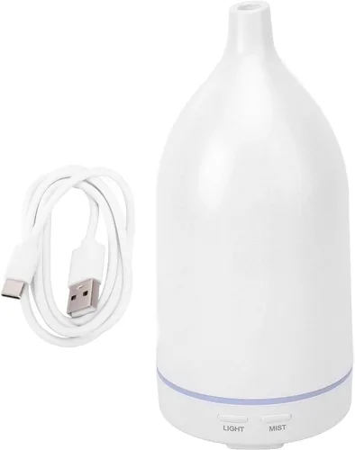 Humidificador difusor de aceite esencial, difusor de aromaterapia de niebla grande de 3.7 fl oz con temporizador inteligente, silencioso para