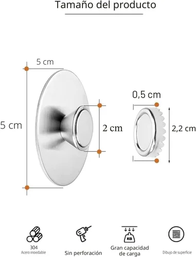 Miniatura 2 de 2 protectores de jabón magnéticos para barra de jabón, soporte de jabón de acero inoxidable para pared de ducha y cocina/baño, fácil de limpiar