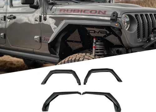 Miniatura 11 de DV8 Offroad Rock Skins para el Jeep Gladiator JT 2020-2026 Protege los paneles inferiores de la carrocería de rocas y escombros Funciona
