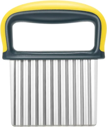 Miniatura 2 de Picador de verduras - Cortador de acero inoxidable arrugado / cuchillo ondulado para verduras y cortador de papas fritas y raspador de masa