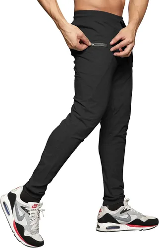 Miniatura 2 de MAIKANONG Pantalones deportivos ajustados para hombre, pantalones de entrenamiento para gimnasio, correr, atletismo, casual