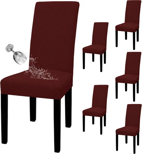 Miniatura 81 de Easy-Going - Juego de 2 fundas para sillas de comedor 100% impermeables, de tela Jacquard elástica, fundas protectoras removibles y lavables