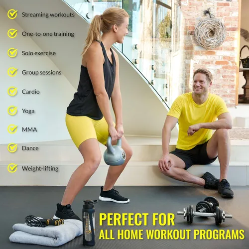 Miniatura 5 de ActiveGear Alfombrilla de ejercicio grande para entrenamiento en casa Suelo de gimnasio de entrenamiento para gimnasio en casa Alfombrilla