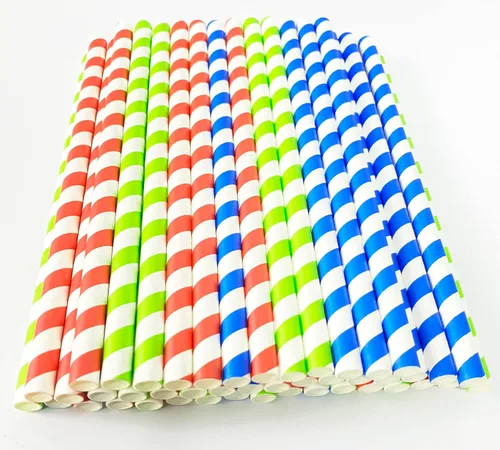 Miniatura 6 de Smoothies Pajitas desechables de papel de 0.354 in 0.35 pulgadas de ancho para batidos gruesos, jugo, maltas granizadas, bebidas congeladas jumbo