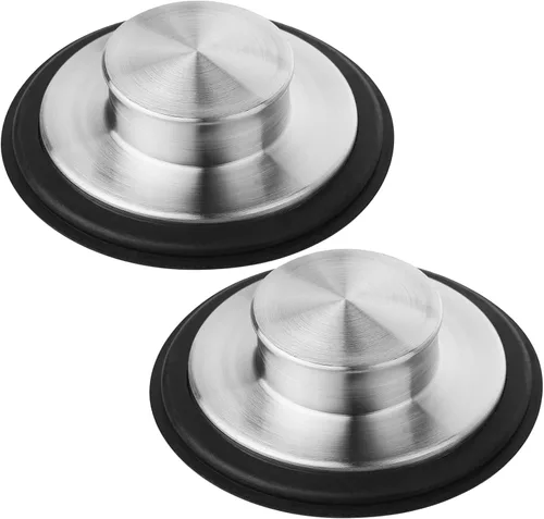 Tifanso Cubierta Tapón de Drenaje para Fregadero de Cocina, 2PCS Tapones de Acero Inoxidable para Triturador de Basura Tapón de Drenaje de 3.34