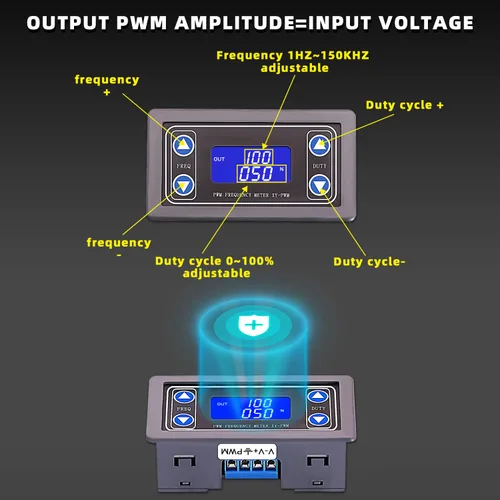 Miniatura 4 de Generador de señal ajustable, frecuencia de pulso PWM ciclo de trabajo rectangular onda cuadrada generador de señal DC 3.3-35V 5-30mA módulo