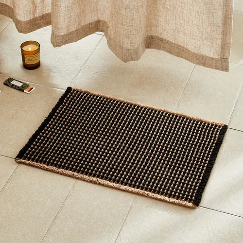 Miniatura 105 de TYUU Tapete de baño estilo gofre, tapete de baño bohemio, antideslizante, lavable, súper absorbente, de secado rápido, bonito tapete de baño