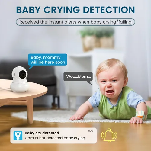 Miniatura 5 de litokam Cámara de seguridad 2K para interiores, cámaras panorámicas/inclinables de 360 para seguridad en el hogar con detección de movimiento