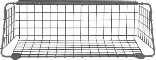 Miniatura 6 de Spectrum Cesta de almacenamiento de alambre extragrande para montaje en pared gris industrial, organizador de montaje en pared de cesta de alambre