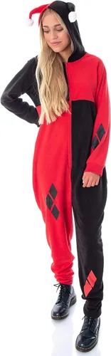 Miniatura 4 de DC Comics - Disfraz de Harley Quinn de una pieza para mujer, traje de pijama de cosplay