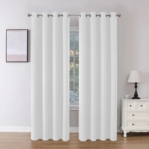 Miniatura 60 de Joydeco Cortinas opacas para dormitorio de 72 pulgadas de largo, 2 paneles de cortinas con aislamiento térmico para oscurecer la habitación