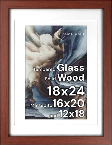 Miniatura 113 de Frame Amo Marco de póster de madera maciza de 13 x 19 pulgadas, color natural, tapete blanco para imagen de 11 x 17 pulgadas, parte frontal