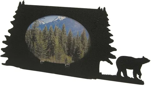 Innovative Fabricators, Inc. Marco de fotos Wildlife, fabricado en Estados Unidos, osos y pinos, paisaje de 3.5 x 5 pulgadas