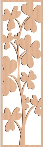 Miniatura 181 de 9 3/8 pulgadas de ancho x 24 3/8 pulgadas de alto x 1/4 pulgadas de alto, Bradford Paneles de pared decorativos de madera de calado, roble rojo rojo