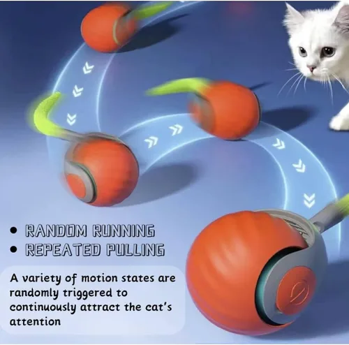 Miniatura 2 de Paquete de 2 juguetes para gatos Speediest Tail 2.0, juguete interactivo, juguetes para gatos de interior, bola de gato viral masticable, juguete