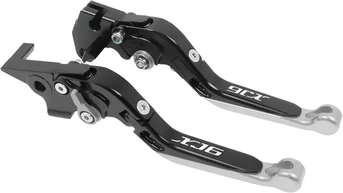 Miniatura 21 de Para Yamaha XJ6 N XJ6 para Diversion 2009 2020 2019 motocicleta ajustable CNC plegable extensible palanca de embrague de freno manija (Color : 10)