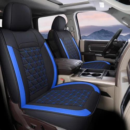 Coverado Fundas de asiento delantero, fundas impermeables para asiento delantero de automóvil para camión compatibles con Dodge Ram 1500 2500 3500