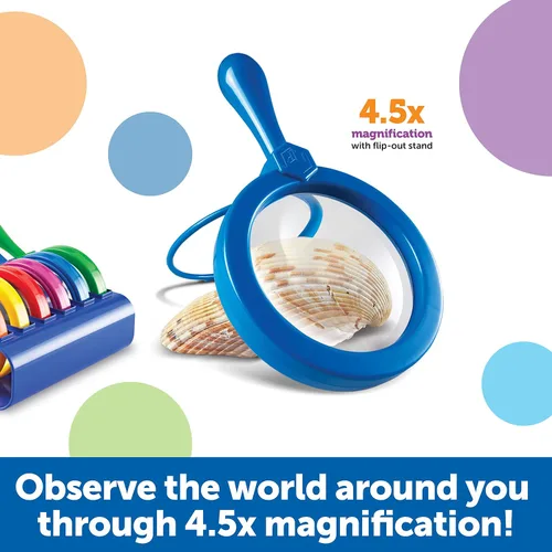 Miniatura 4 de Learning Resources Juego de lupas de ciencia primaria (6 piezas) y cuentagotas (6 piezas) para niños