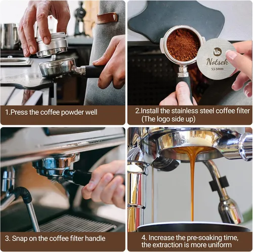 Miniatura 5 de NOTSEK Pantalla de disco de 2.126 in para Breville, pantalla de disco espresso para portafiltro con caja de almacenamiento de acrílico, reutilizable