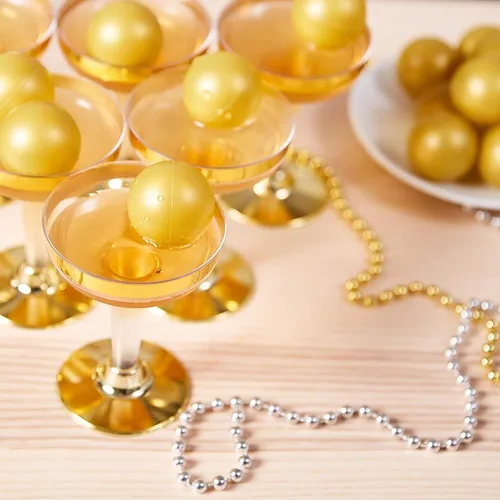 Miniatura 3 de Pelotas de ping pong de plástico doradas – Cerveza Pong y accesorio de tenis de mesa para jugar al pingpong – Manualidades y decoración de fiestas
