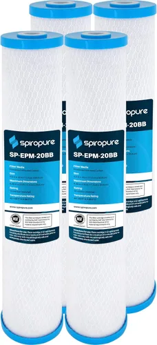 Miniatura 16 de SpiroPure SP-CBR2-10 10x2.5 0.5 Micron NSF Certificado NSF Cartucho de filtro de agua de bloque de carbono CBR2-10 155268-43 SMCB-2510 (caja de 12)