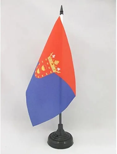 Miniatura 38 de Bandera de mesa de Andalucía 4'' x 6'' - Bandera de escritorio de la región española de Andalucía 5.9 x 3.9 in - Barra y base de plástico negro - AZ