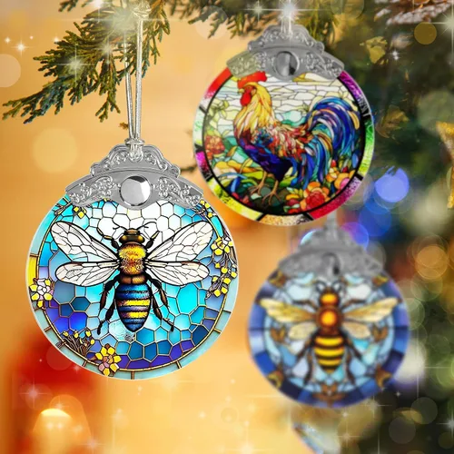 Miniatura 6 de Decoraciones navideñas de abejas – Adorno colgante de abeja de Jocidea – Árbol de Navidad de abeja – Decoración de Navidad de abeja – Regalo